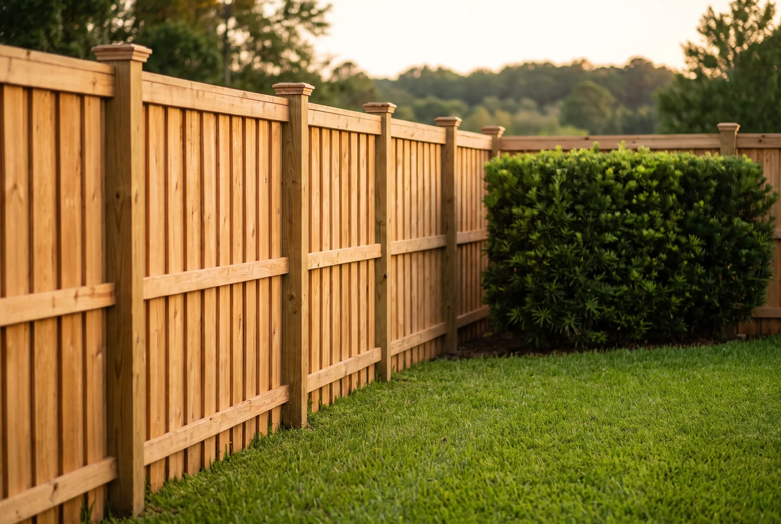 Shadowbox wood fence installed in Orange Park, Florida